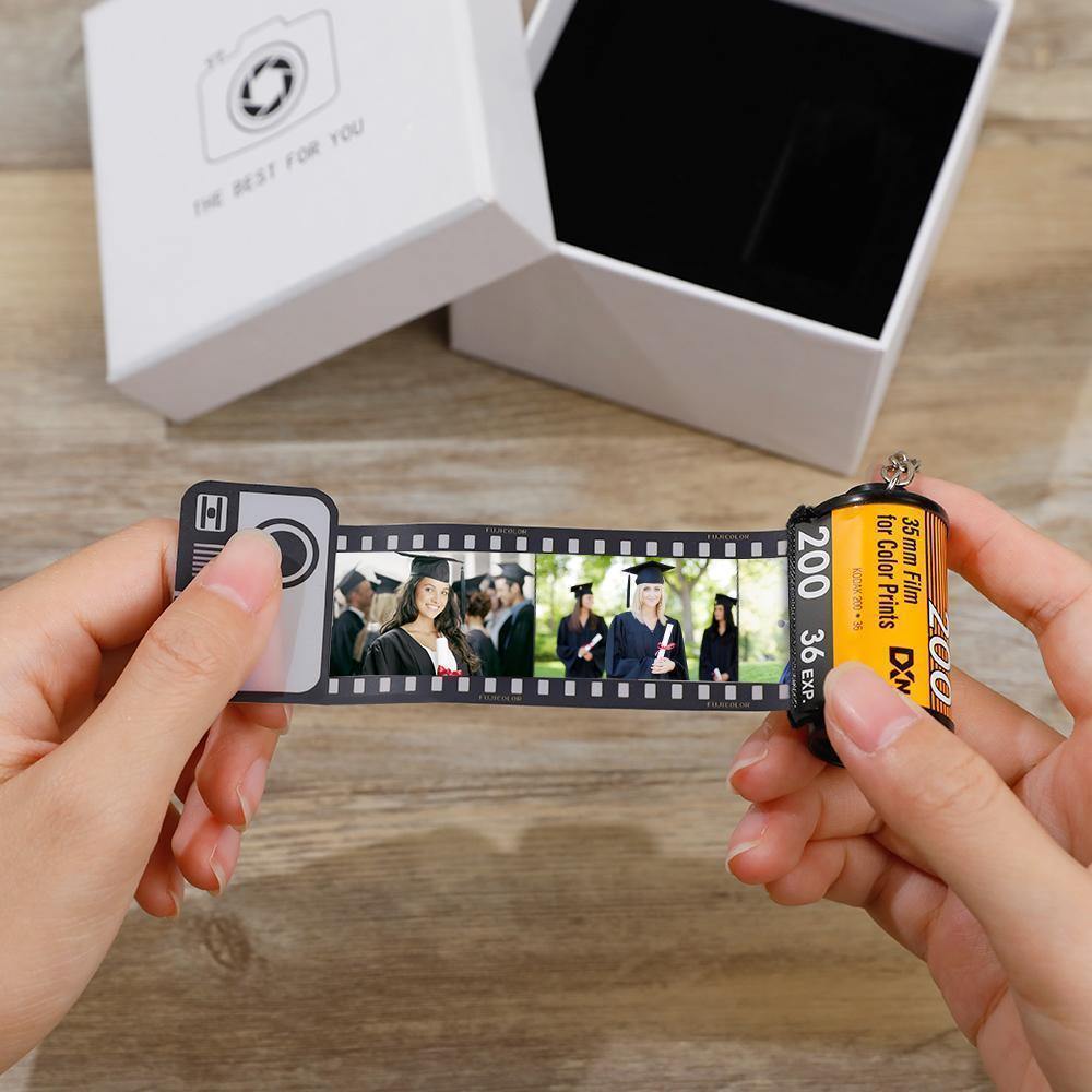 Personalisierte Bunte Kamera Filmrolle Schlüsselanhänger - Abschluss - meinefotohandyhuelle