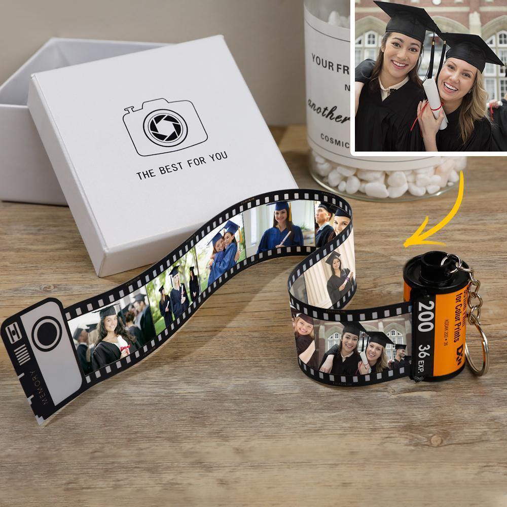 Personalisierte Bunte Kamera Filmrolle Schlüsselanhänger - Abschluss - meinefotohandyhuelle