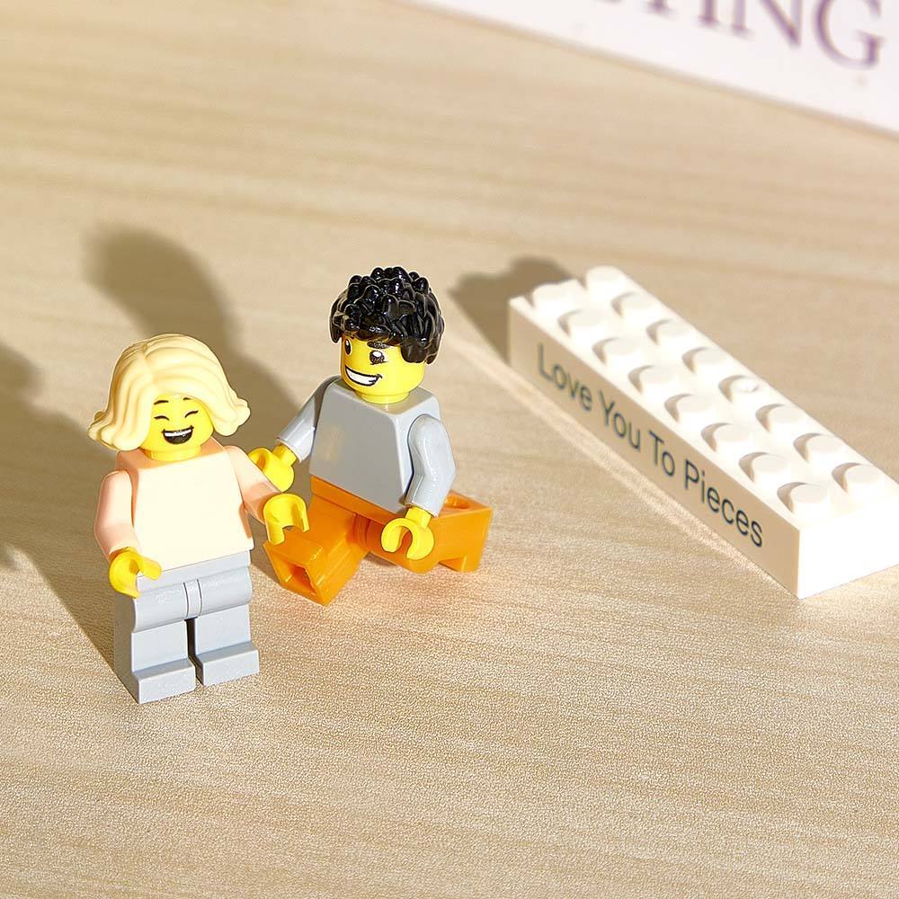 Personalisierte Paar-minifiguren Mit Optionalem Zubehör Für Ein Romantisches Geschenk