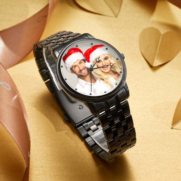 Benutzerdefinierte Fotouhr Mit Gravur, Legierungsarmband – Die Besten Iadies-weihnachtsgeschenke Für Paare -