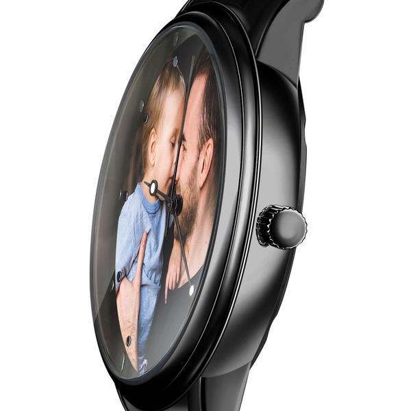 Uhr „to My Dad" Mit Individuellem Foto, Personalisierte Herren-fotouhr, Geschenk Für Papa -