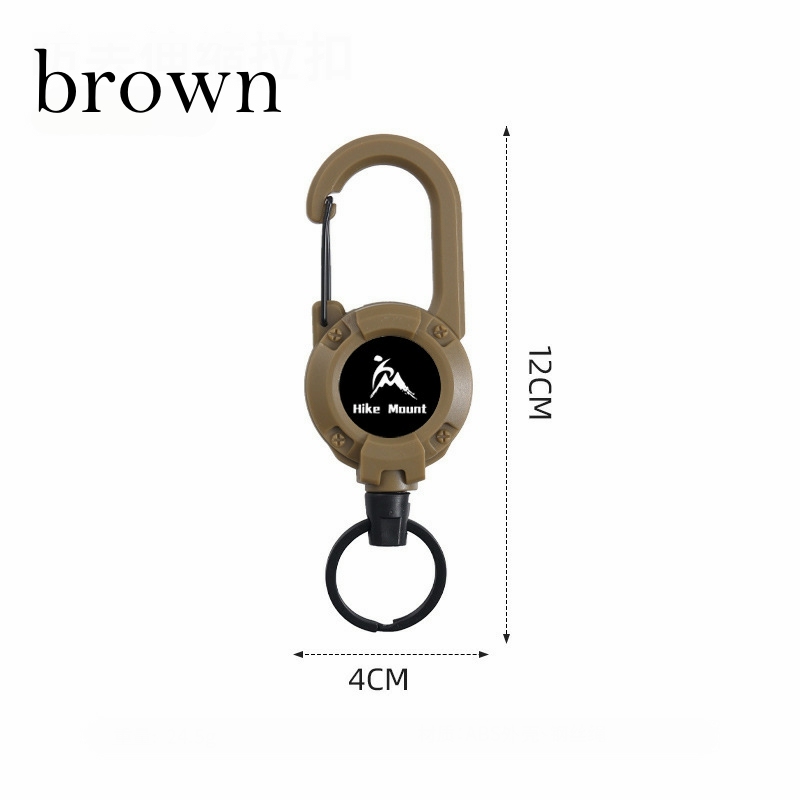 3 In 1 new multifunctional Retractable Pull Reel Carabiner Keychain, Strong Steel Wire Rope Buckle,Outdoor Sport Keychain Tool keychain accessories