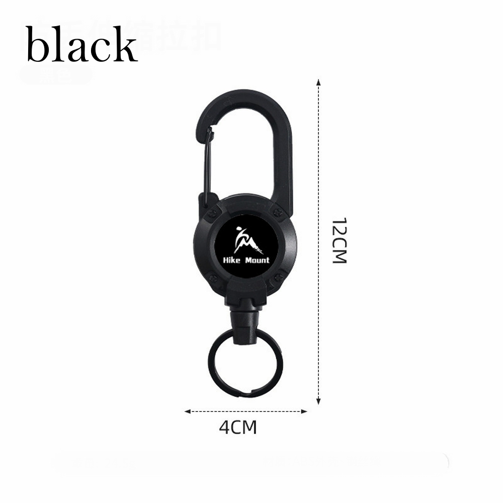 3 In 1 new multifunctional Retractable Pull Reel Carabiner Keychain, Strong Steel Wire Rope Buckle,Outdoor Sport Keychain Tool keychain accessories