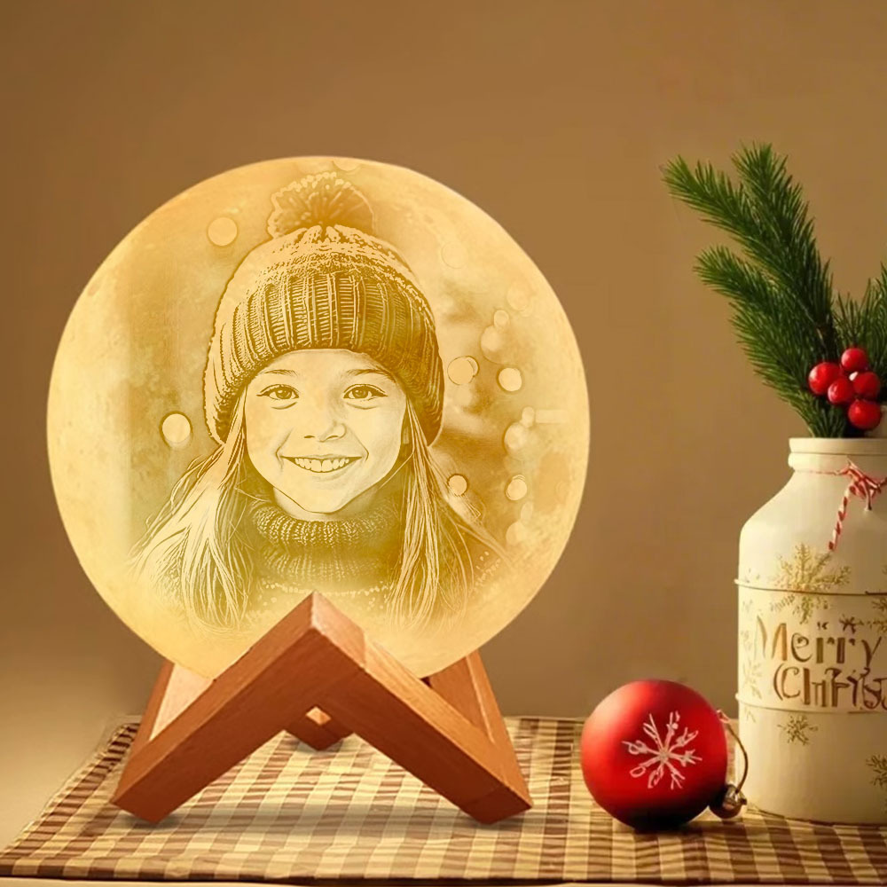 Benutzerdefinierter 3D-Druck Foto Mondlampe doppelseitig Magic Lunar - Geschenk für Tierliebhaber