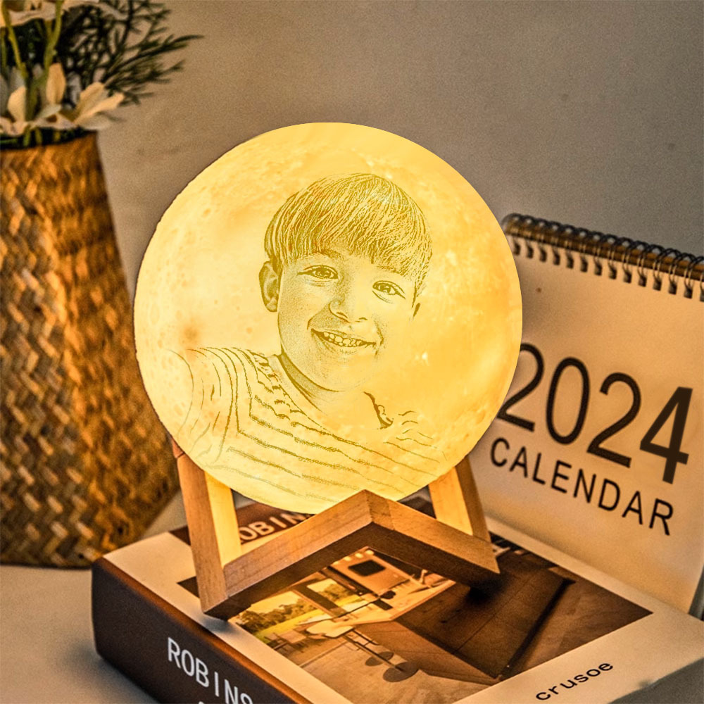 Benutzerdefinierter 3D-Druck Foto Mondlampe doppelseitig Magic Lunar - Geschenk für Tierliebhaber