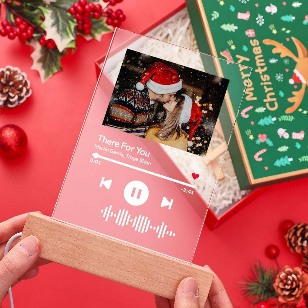 Benutzerdefiniertes Song-poster, Weihnachtsgeschenke, Scannbarer Spotify-code, Acryl-musik-schlüsselanhänger Für Die Familie -