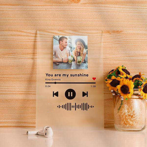 Benutzerdefiniertes Song-poster, Weihnachtsgeschenke, Scannbarer Spotify-code, Acryl-musik-schlüsselanhänger Für Die Familie -