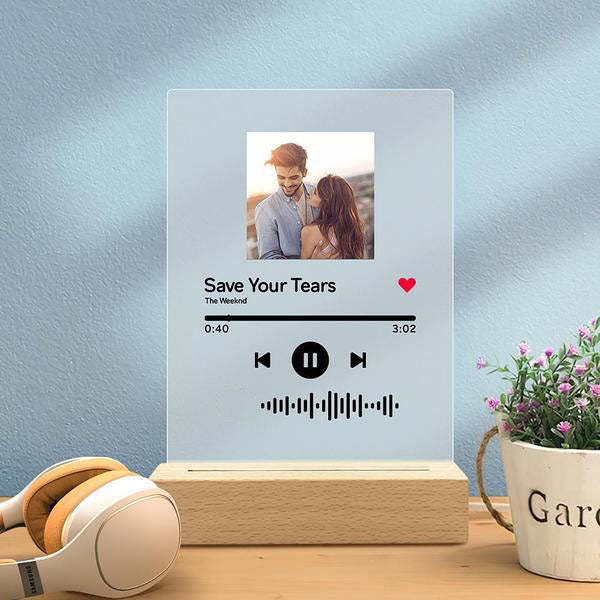 Benutzerdefiniertes Song-poster, Weihnachtsgeschenke, Scannbarer Spotify-code, Acryl-musik-schlüsselanhänger Für Die Familie -