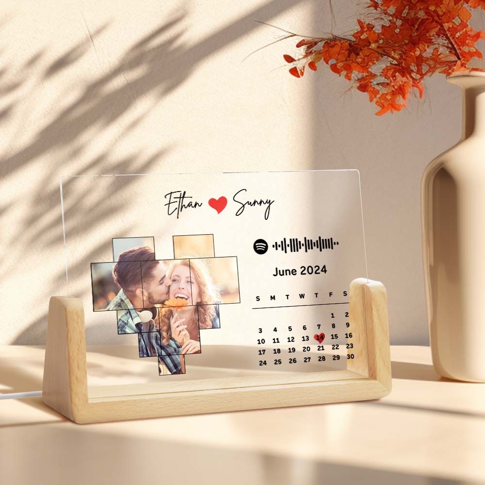 Benutzerdefinierte Spotify-plakette, Spotify-code, Song-dekor, Foto-dekor, Jubiläumsgeschenk Für Paare -