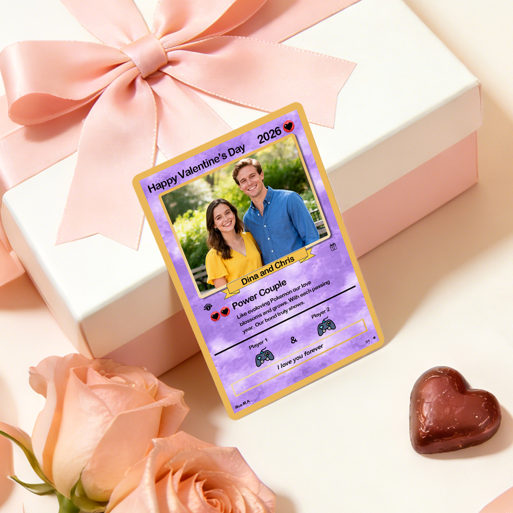 Personalisierte Karte Für Paare, Individuelle Jahrestagskarte Mit Paarfoto Im Anime-Stil, Perfektes Geschenk Für Verliebte - 