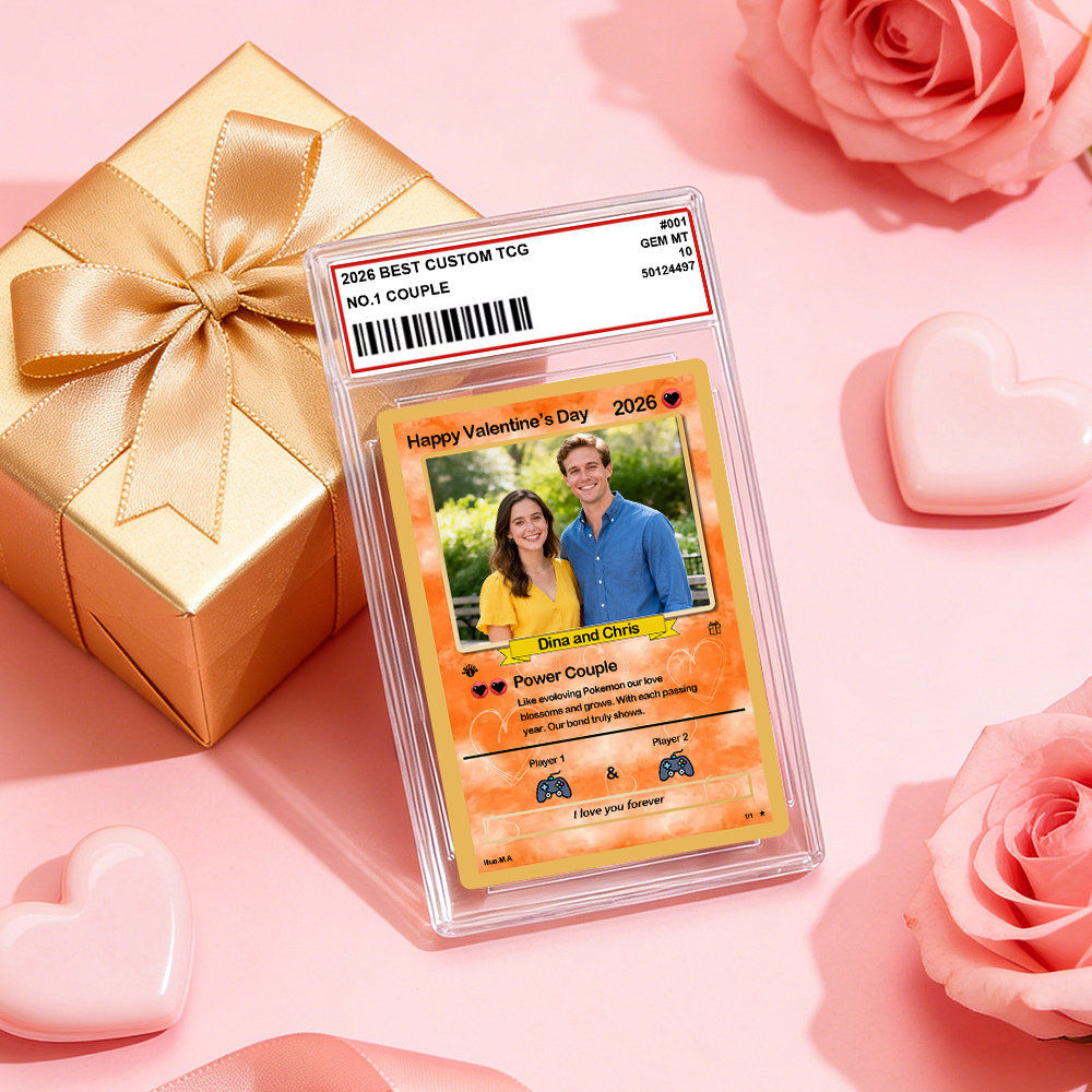 Personalisierte Karte Für Paare, Individuelle Jahrestagskarte Mit Paarfoto Im Anime-Stil, Perfektes Geschenk Für Verliebte - 