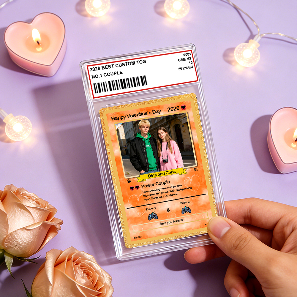 Personalisierte Karte Für Paare, Individuelle Jahrestagskarte Mit Paarfoto Im Anime-Stil, Perfektes Geschenk Für Verliebte - 