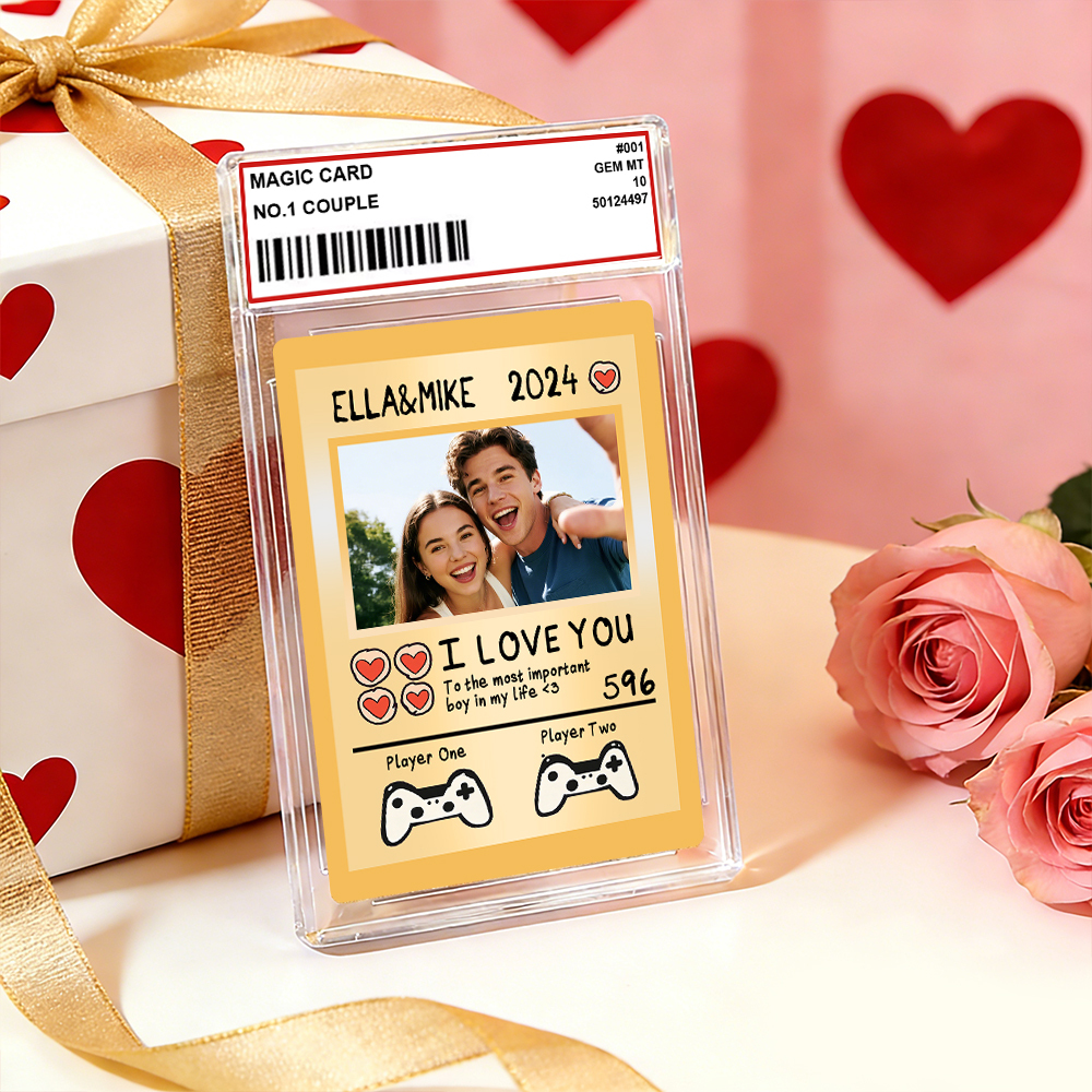 Personalisierte Karte Für Paare, Individuelle Jahrestagskarte Mit Paarfoto Im Anime-Stil, Perfektes Geschenk Für Verliebte - 