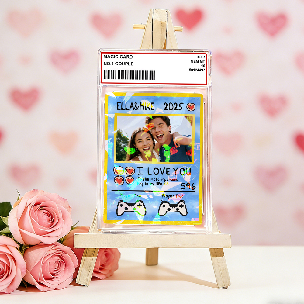 Personalisierte Karte Für Paare, Individuelle Jahrestagskarte Mit Paarfoto Im Anime-Stil, Perfektes Geschenk Für Verliebte - 
