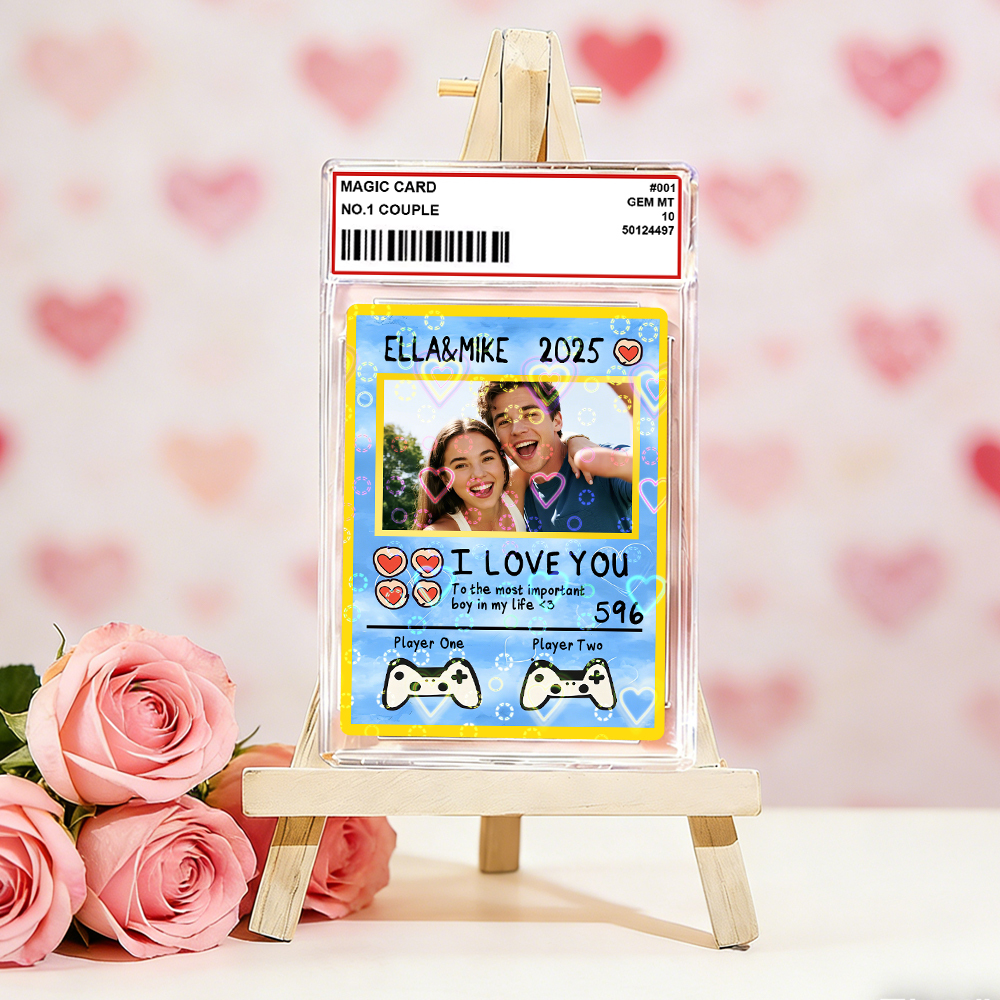 Personalisierte Karte Für Paare, Individuelle Jahrestagskarte Mit Paarfoto Im Anime-Stil, Perfektes Geschenk Für Verliebte - 