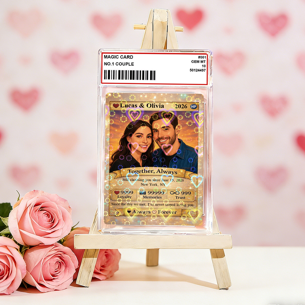Personalisierte Karte Für Paare, Individuelle Jahrestagskarte Mit Paarfoto Im Anime-Stil, Perfektes Geschenk Für Verliebte - 