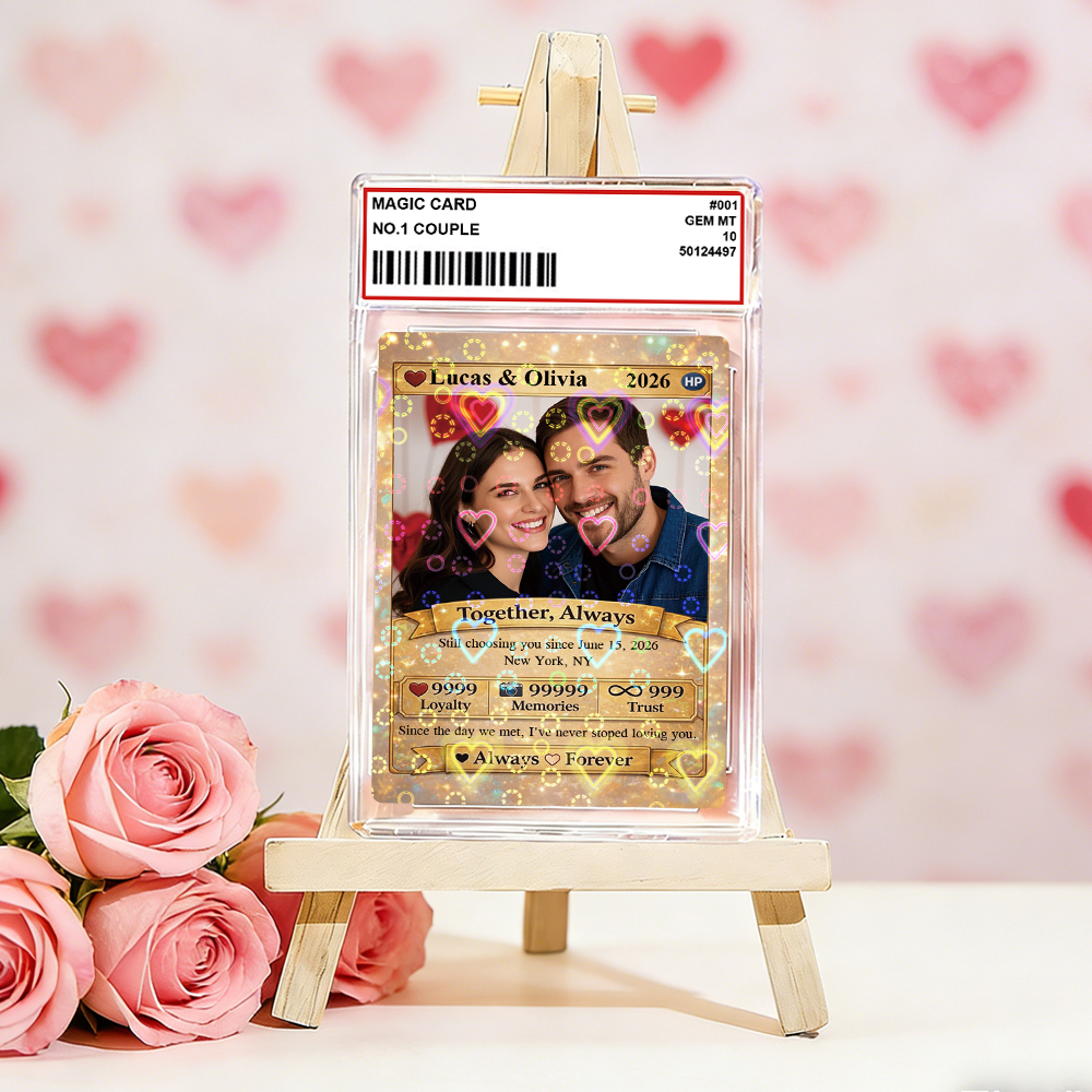 Personalisierte Karte Für Paare, Individuelle Jahrestagskarte Mit Paarfoto Im Anime-Stil, Perfektes Geschenk Für Verliebte - 