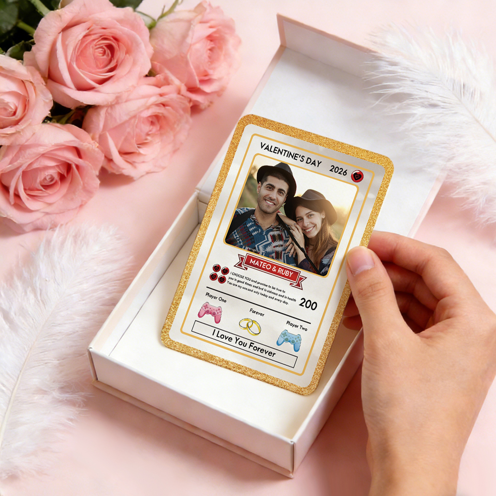Personalisierte Karte Für Paare, Individuelle Jahrestagskarte Mit Paarfoto Im Anime-Stil, Perfektes Geschenk Für Verliebte - 