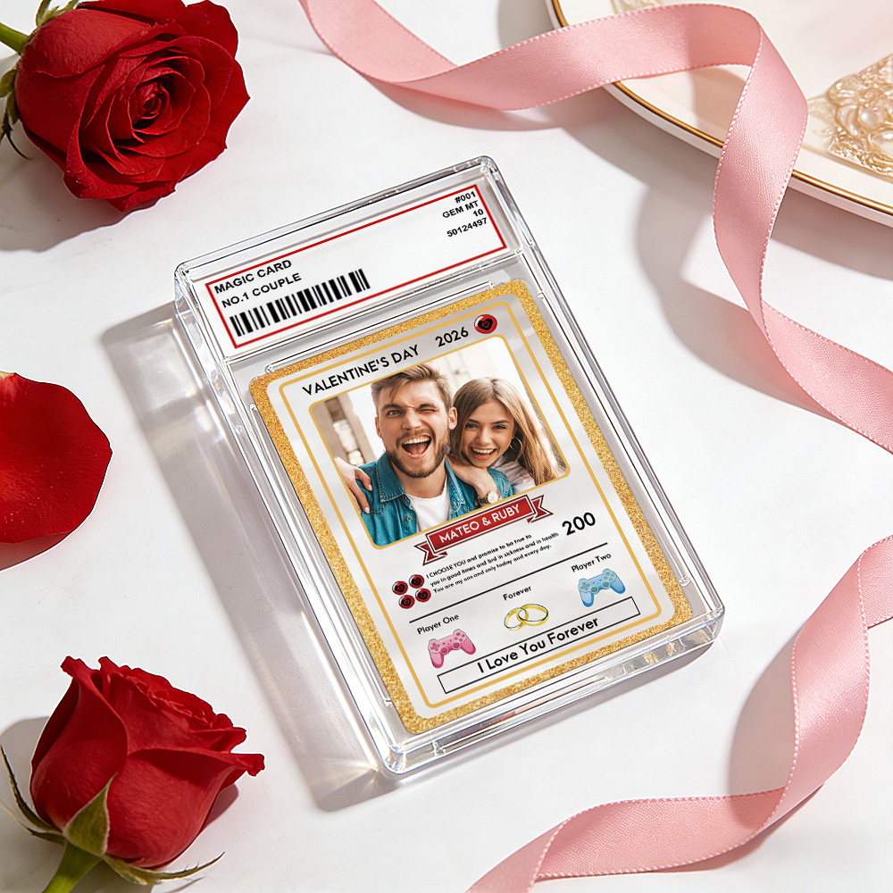 Personalisierte Karte Für Paare, Individuelle Jahrestagskarte Mit Paarfoto Im Anime-Stil, Perfektes Geschenk Für Verliebte - 