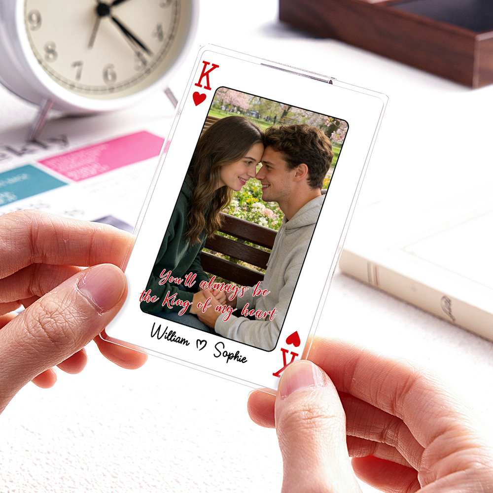 Personalisierte Auto-sonnenblende Mit Foto „könig/königin Meines Herzens“ Aus Acryl – Geschenk Zum Valentinstag Oder Jahrestag Für Ihn Oder Sie - 