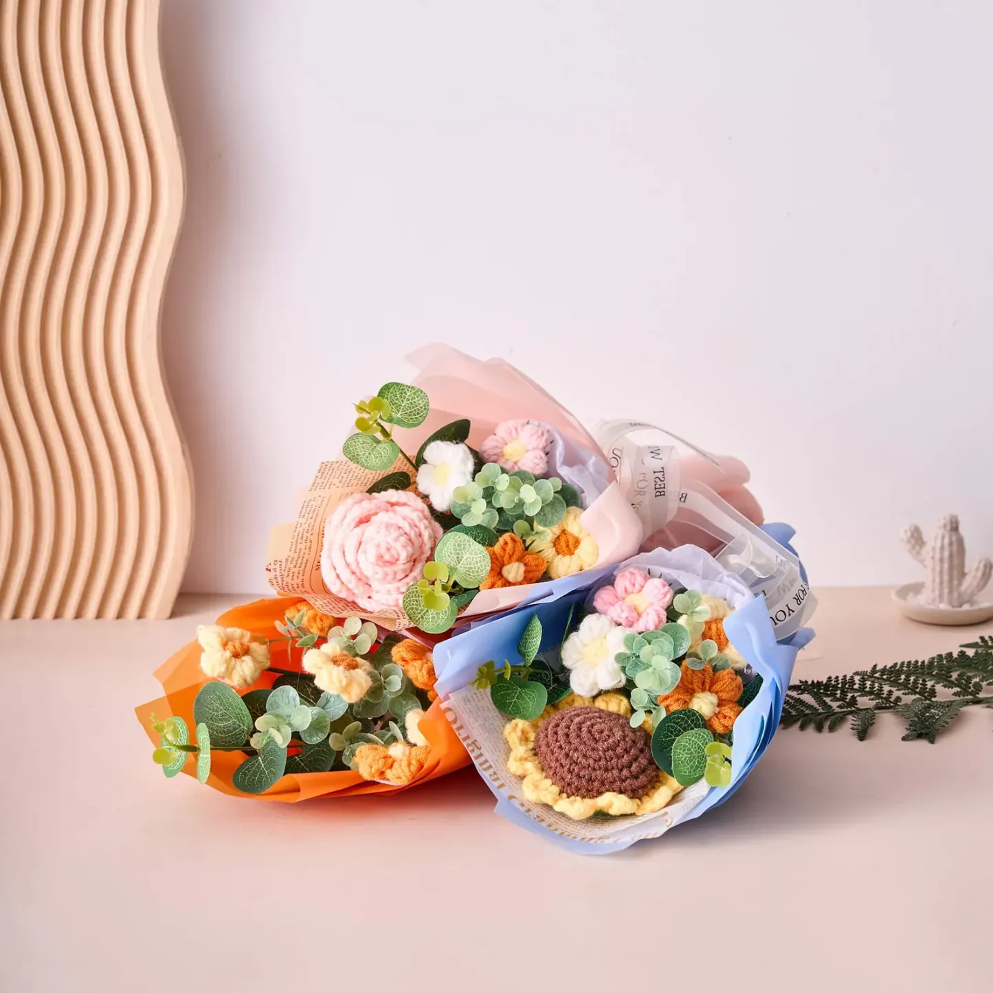 Gehäkelte Blumen Gehäkelte Sonnenblume Handgemachte Rosenblumen Gestrickte Blumen Blumenstrauß Jahrestagsgeschenk Für Sie - 