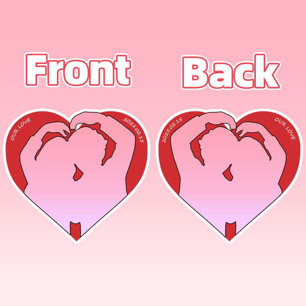 Personalisiertes Pärchenfoto-kissen – Rotes, Herzförmiges Kissen Als Geschenk Zum Valentinstag - 