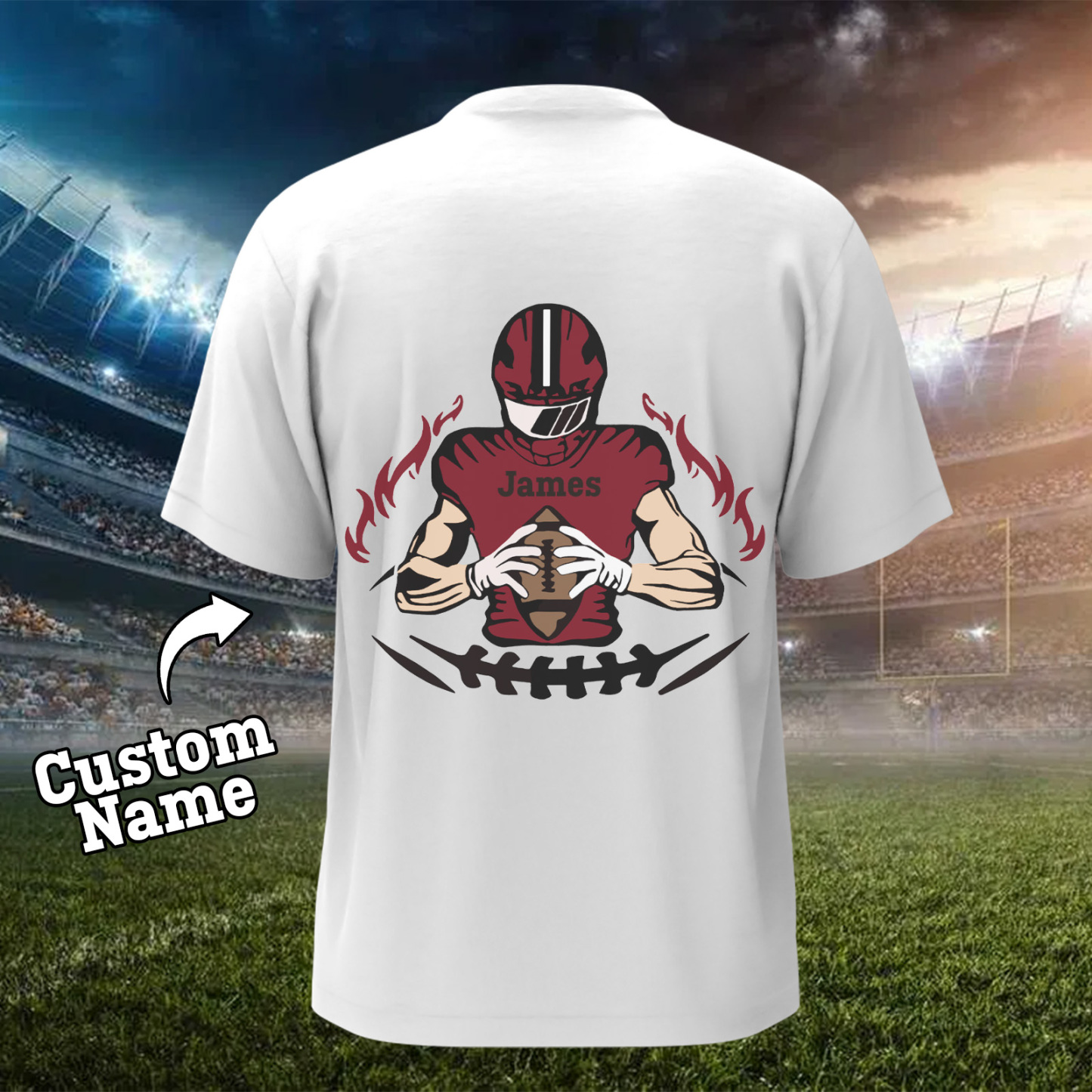 Glänze Am Spieltag – Individuell Gestalteter Glitzer-footballspieler-hoodie - 
