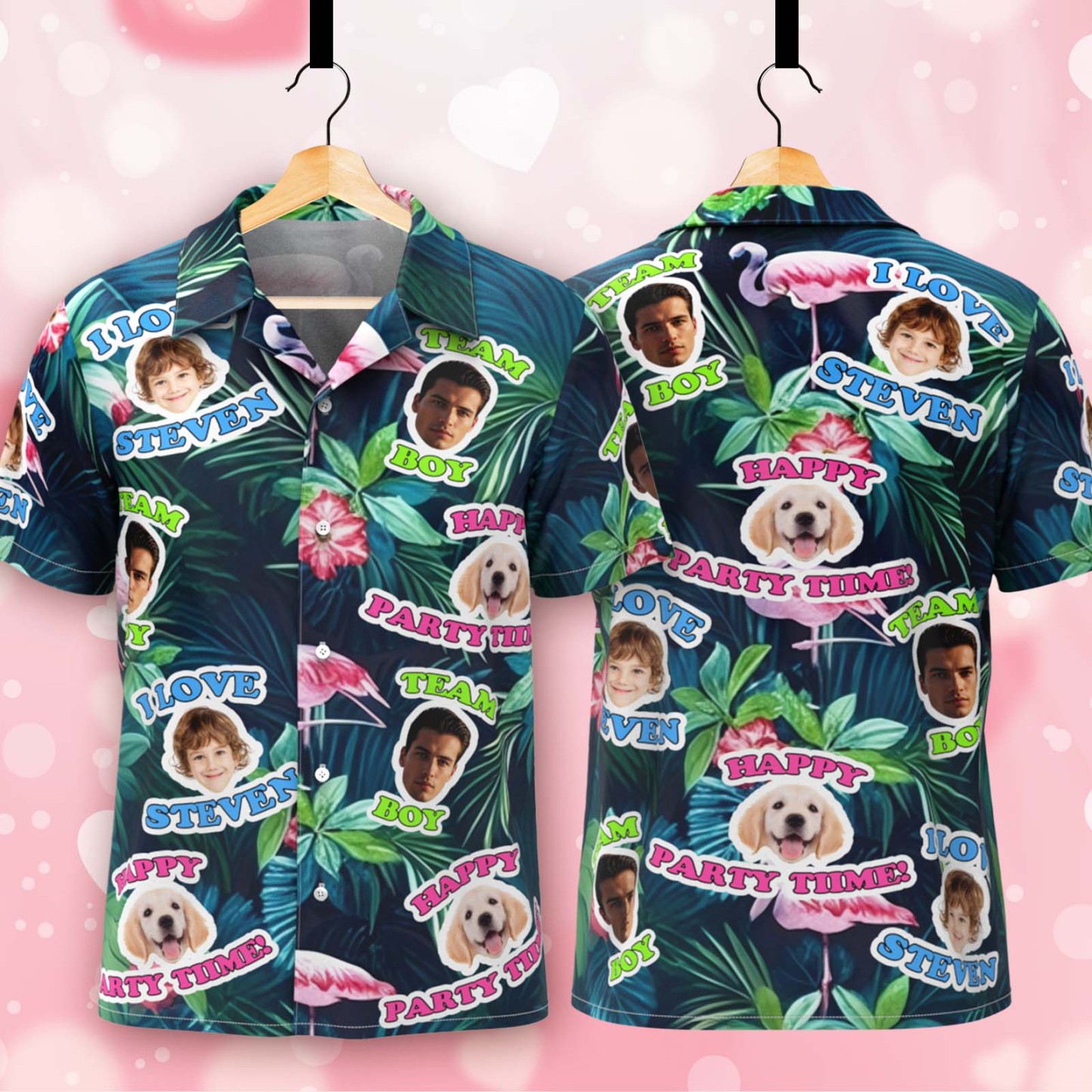 Benutzerdefinierte Hawaii-shirt Mit Gesicht Personalisierte Hawaii-foto-shirt Hund Katze Gesicht Shirt Geschenk Für Papa -