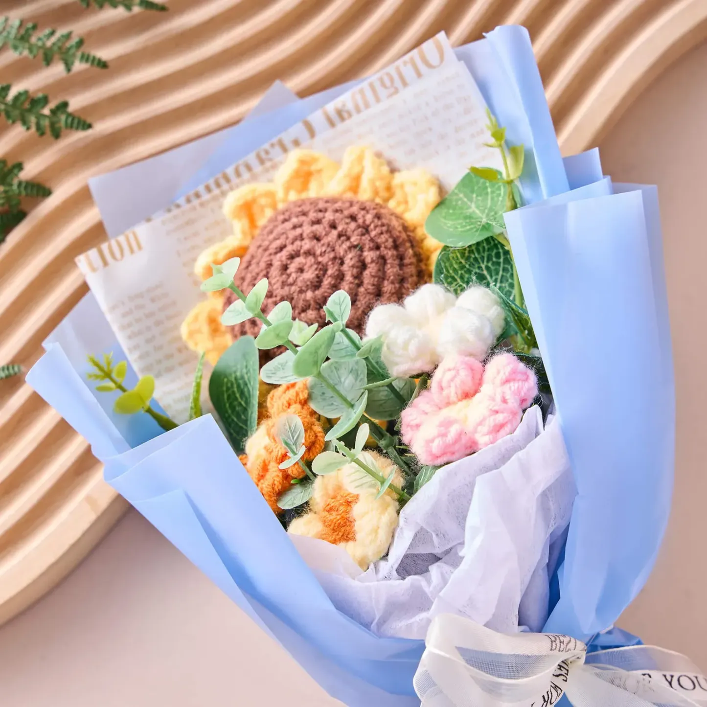 Gehäkelte Blumen Gehäkelte Sonnenblume Handgemachte Rosenblumen Gestrickte Blumen Blumenstrauß Jahrestagsgeschenk Für Sie - 