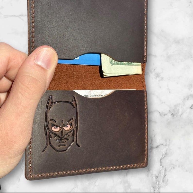 Bat Id Wallet Die Ultimative Superhelden-inspirierte Ledergeldbörse Für Männer, Vatertagsgeschenk -