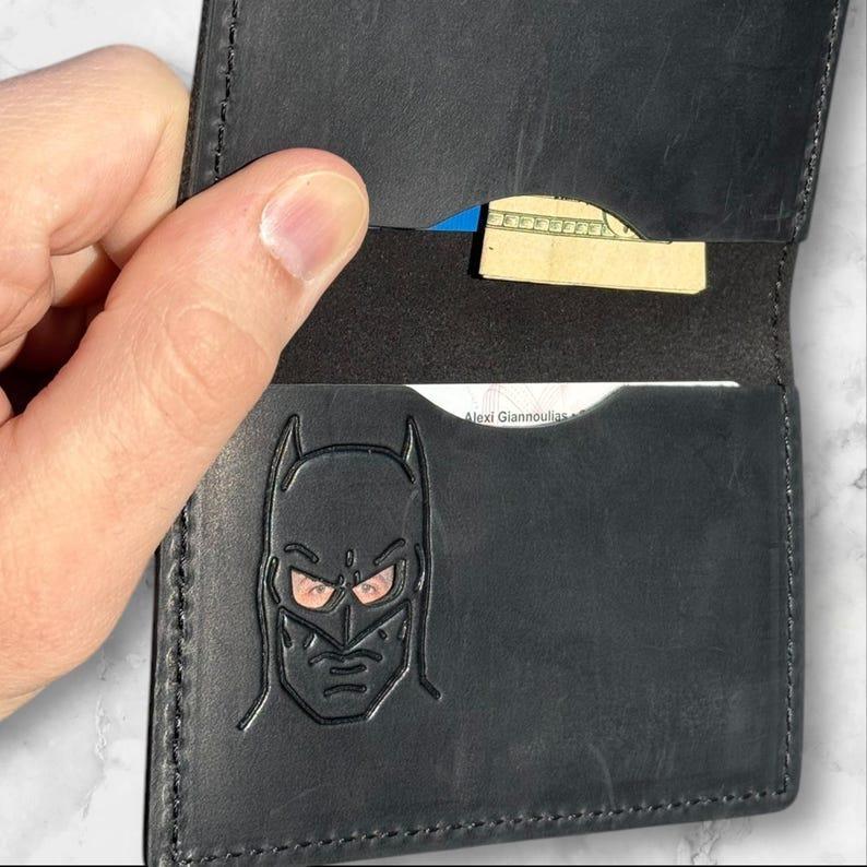 Bat Id Wallet Die Ultimative Superhelden-inspirierte Ledergeldbörse Für Männer, Vatertagsgeschenk - 