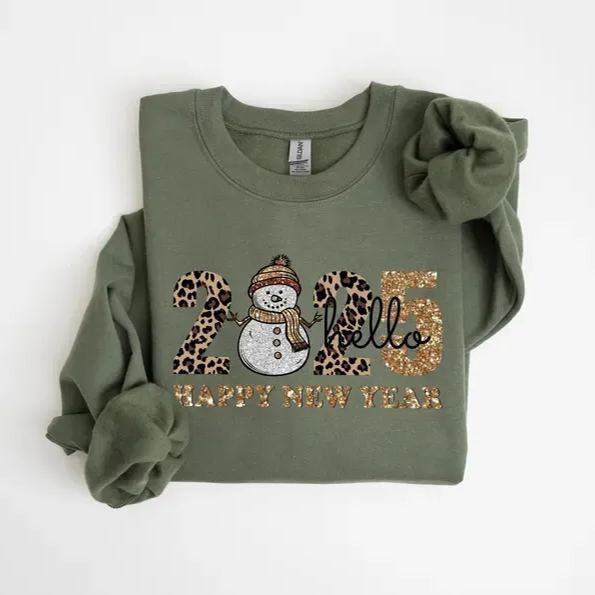 Sweatshirt „frohes Neues Jahr", Hoodie „frohes Neues Jahr 2025", Hoodie Für Mädchen Auf Neujahrsreisen, Sweatshirt Für Die Feiertage 2025, Sweatshirt Für Die Neujahrsparty - 