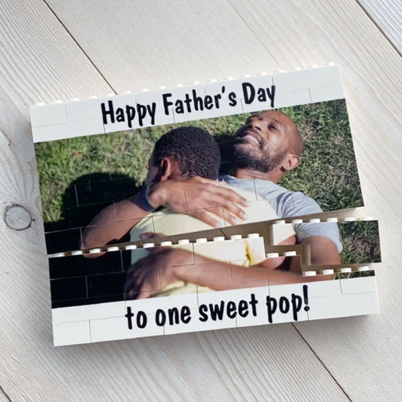 Individueller Foto-puzzle-rahmen Aus Bausteinen – Ein Liebevolles Geschenk Zum Vatertag