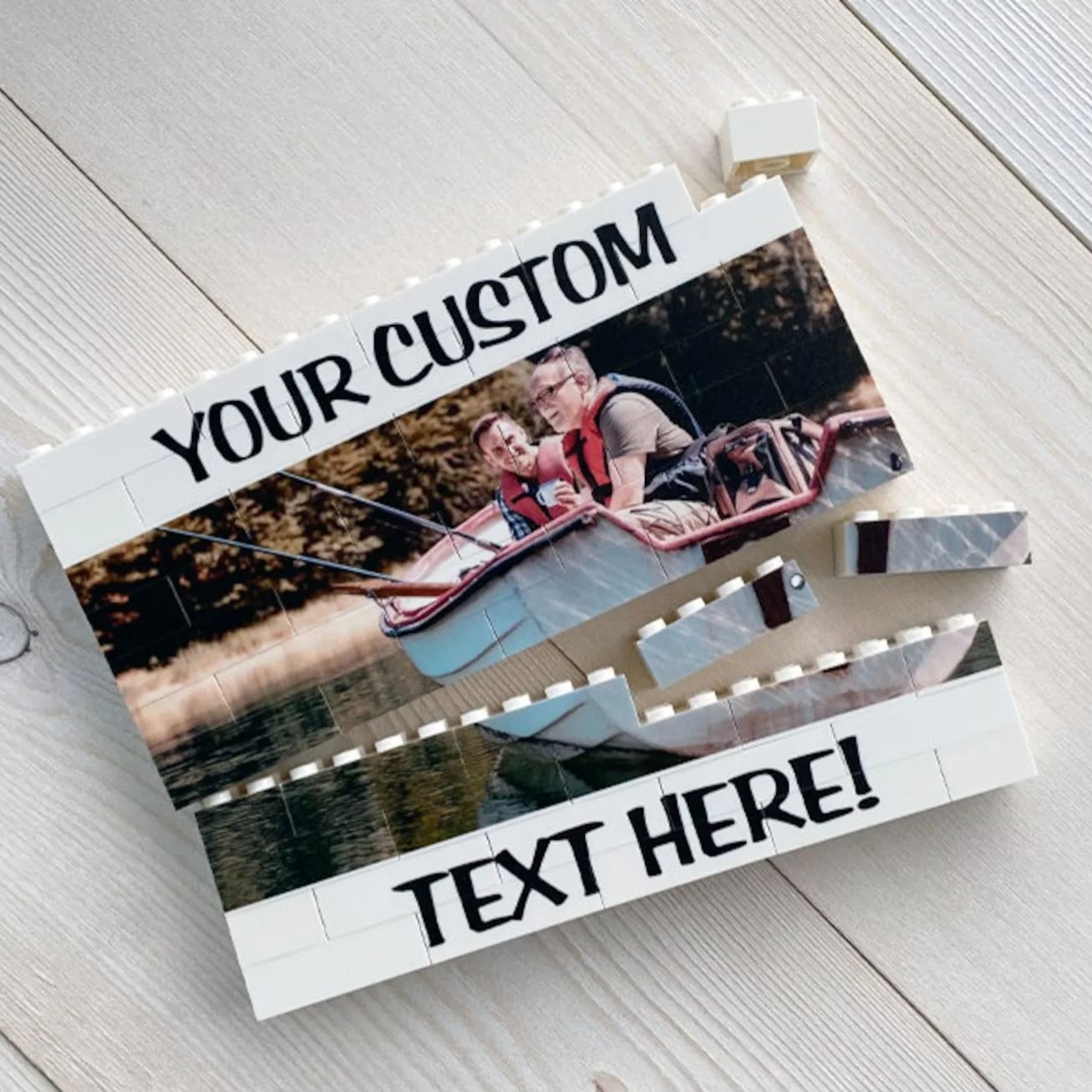 Individueller Foto-puzzle-rahmen Aus Bausteinen – Ein Liebevolles Geschenk Zum Vatertag