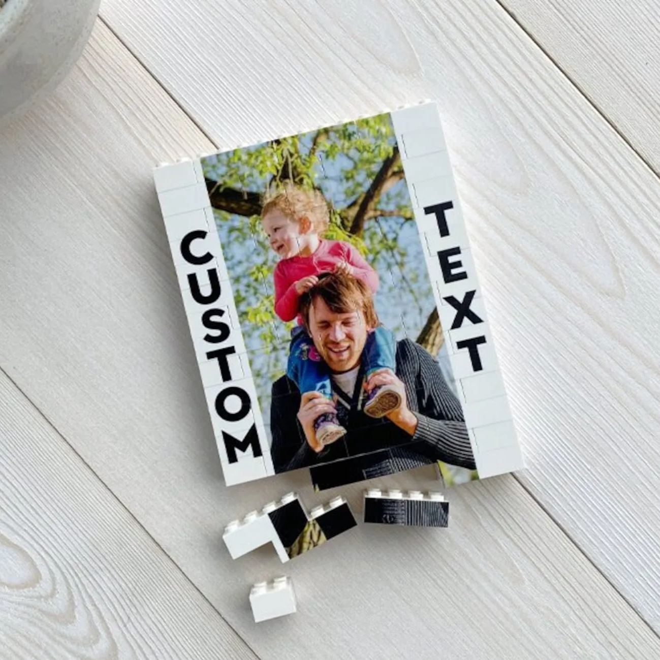 Individueller Foto-puzzle-rahmen Aus Bausteinen – Ein Liebevolles Geschenk Zum Vatertag