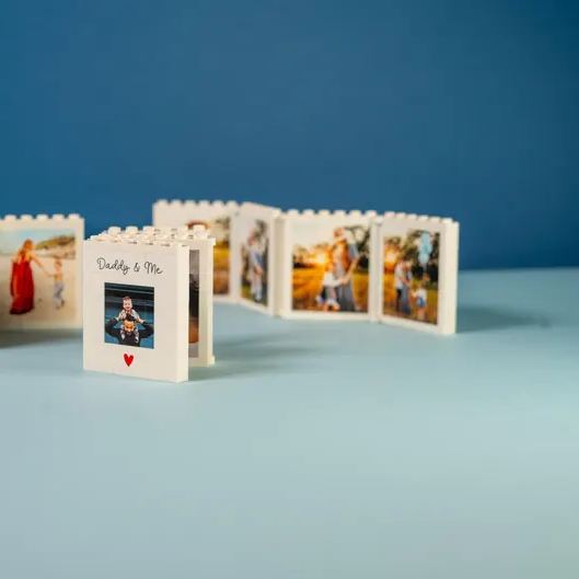 Personalisiertes Ausklappbares Daddy & Me Brick-Fotoblock-Geschenk, Mini-Fotoalbum, Andenken, Geschenk Für Papa, Puzzle, Ihn, Papa, Vatertag, Opa