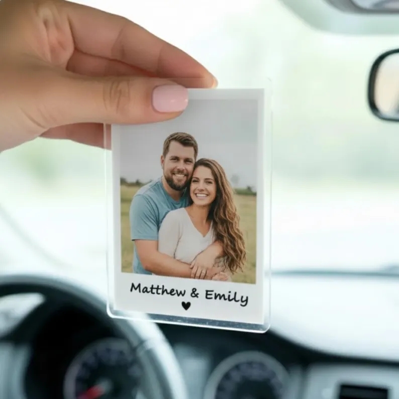 Sonnenblendenclip Mit Foto – Individueller Sonnenblendenclip „fahr Vorsichtig, Ich Liebe Dich" – Geschenkidee Fürs Auto - 