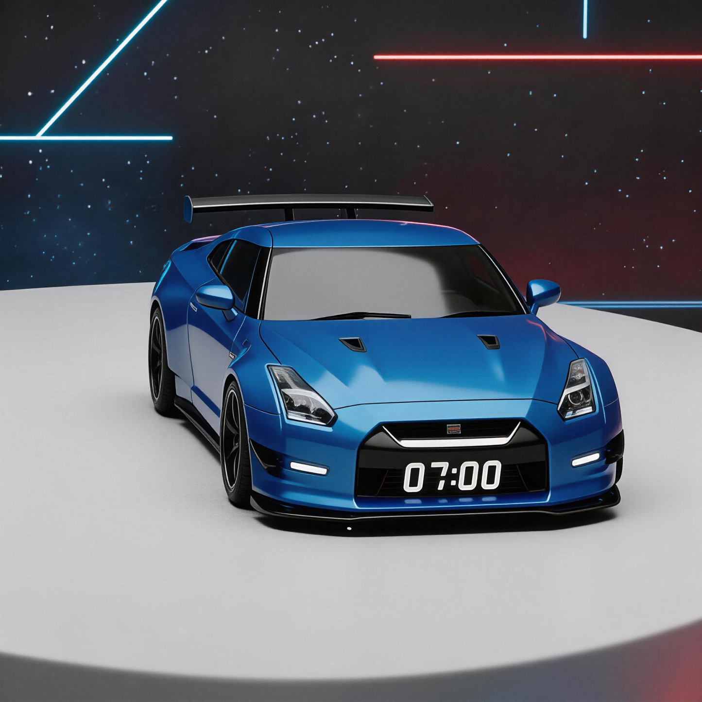 Hypercar-wecker Mit Motorengeräusch, Auspuffeffekt Und Led-beleuchtung – Schreibtischgeschenk Für Autoliebhaber - 