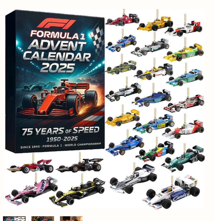 Hot-rod-adventskalender 2025: 24 Tage Mit Klassischen Muscle-car-acryl-ornamenten - 