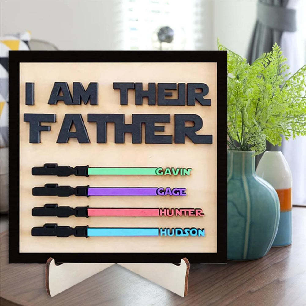 Vatertagsgeschenk Star Wars Thema Geschenk Ich Bin Ihr Vater Personalisiertes Lichtschwertschild Für Papa -