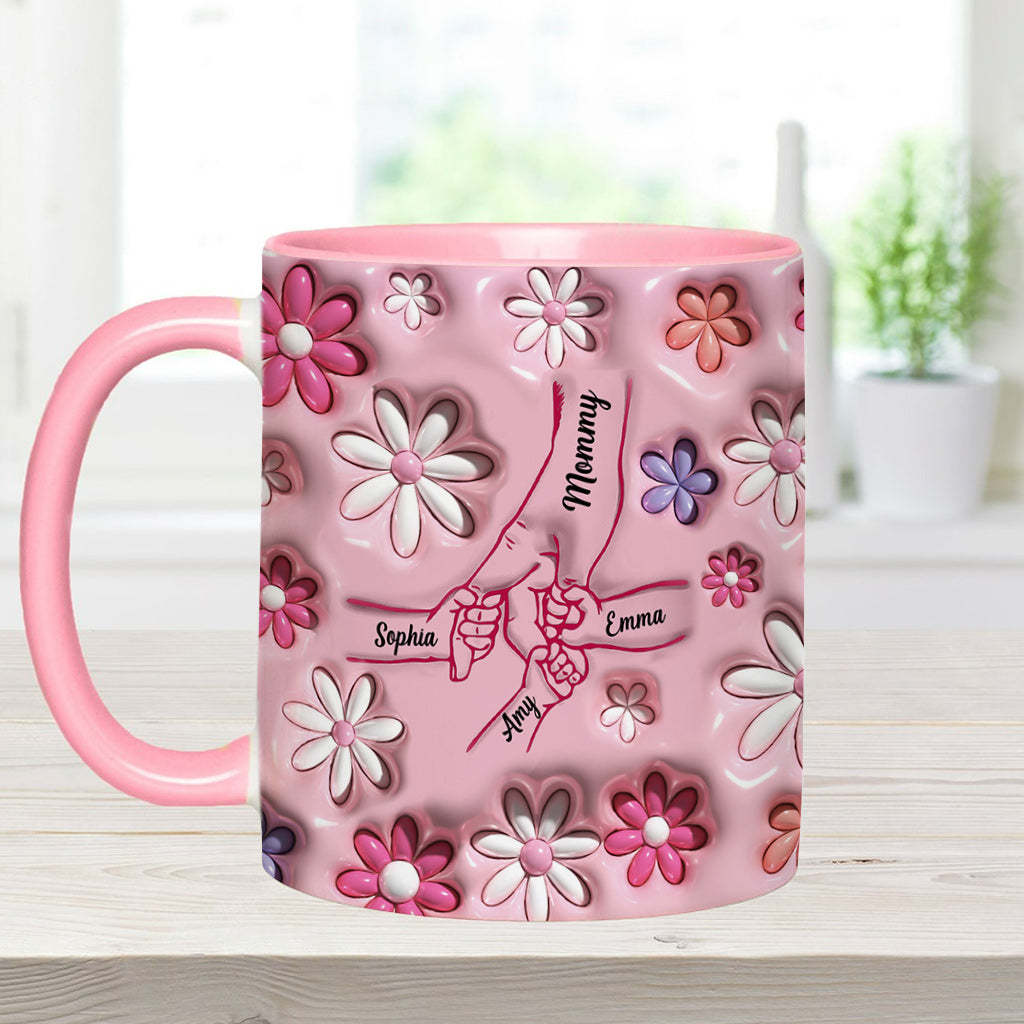 Händchenhalten - Personalisierte Tasse Mit Mutter-akzent - 