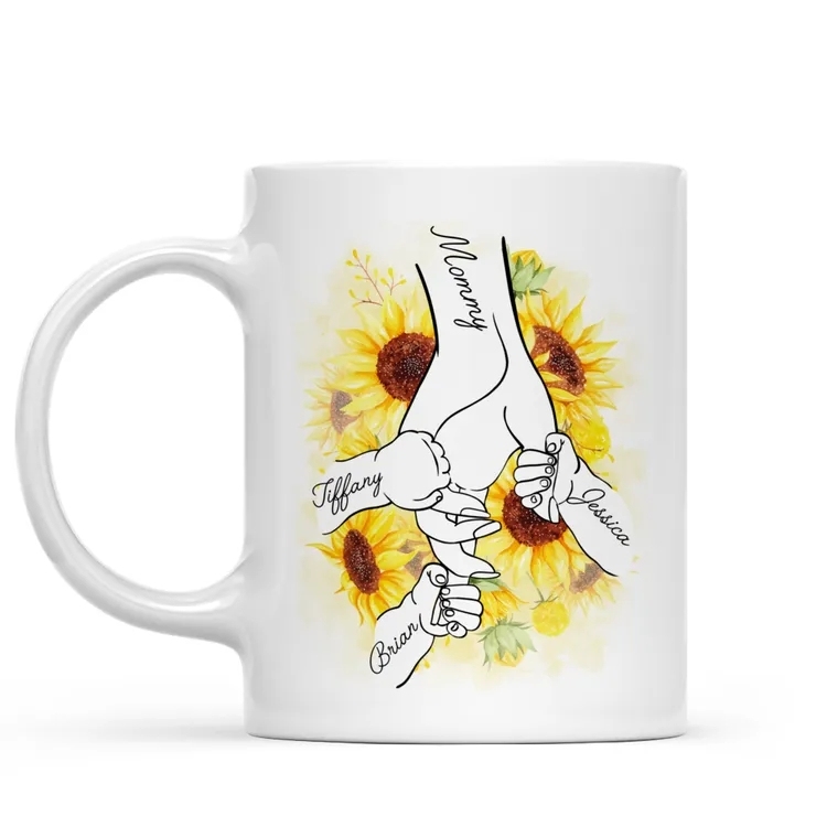 Personalisierte Tasse – Mama Hält Die Hände Ihrer Kinder Für Kurze Zeit, Aber Die Herzen Für Immer – Schönes Geschenk Für Mama - 