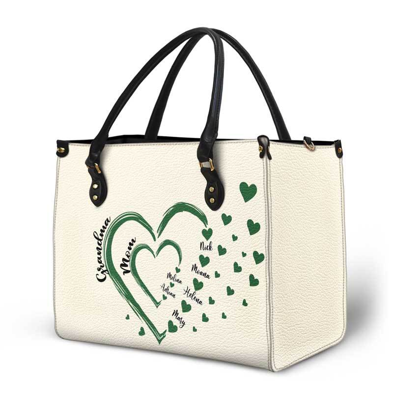Mamas Omas Lieblinge - Geschenk Für Mutter, Großmutter - Personalisierte Ledertasche - 