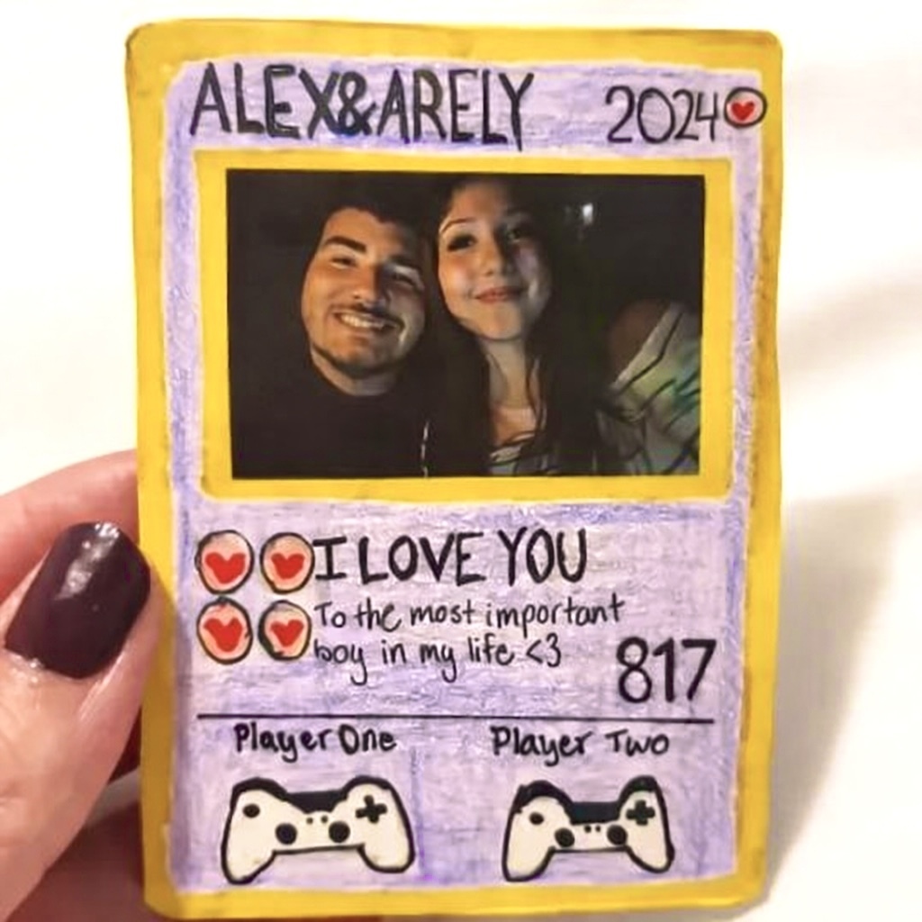 Personalisierte Karte Für Paare, Individuelle Jahrestagskarte Mit Paarfoto Im Anime-Stil, Perfektes Geschenk Für Verliebte - 