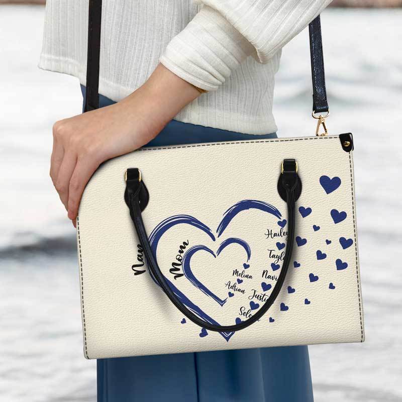 Mamas Omas Lieblinge - Geschenk Für Mutter, Großmutter - Personalisierte Ledertasche - 