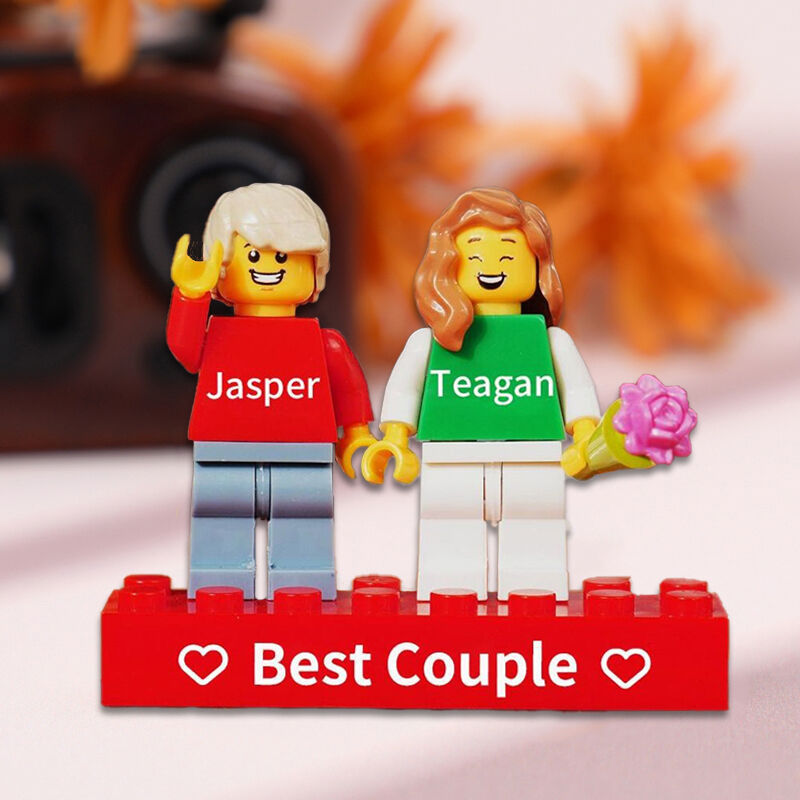 Personalisierte Paar-minifiguren Mit Optionalem Zubehör Für Ein Romantisches Geschenk