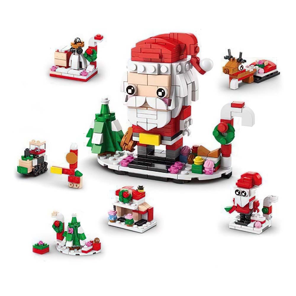 Santa Brick Figures  Surprise Blind Box  24 Calendar Countdown Gift Box Nutcracker Brick Figures Blind Box - 