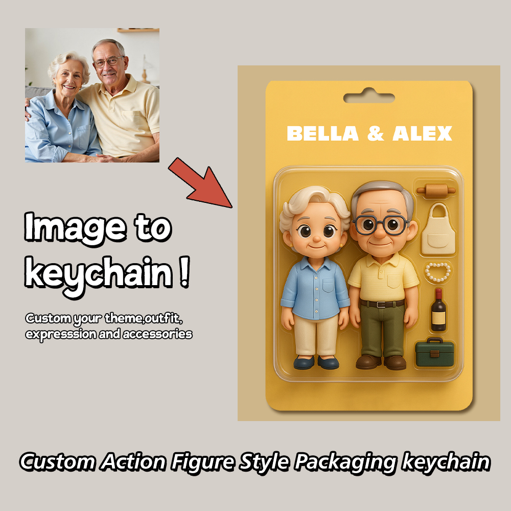 Custom Acrylic Keychain  Personalized Matching Keychains for Couple  Unique Gift Idea Double the Love - 