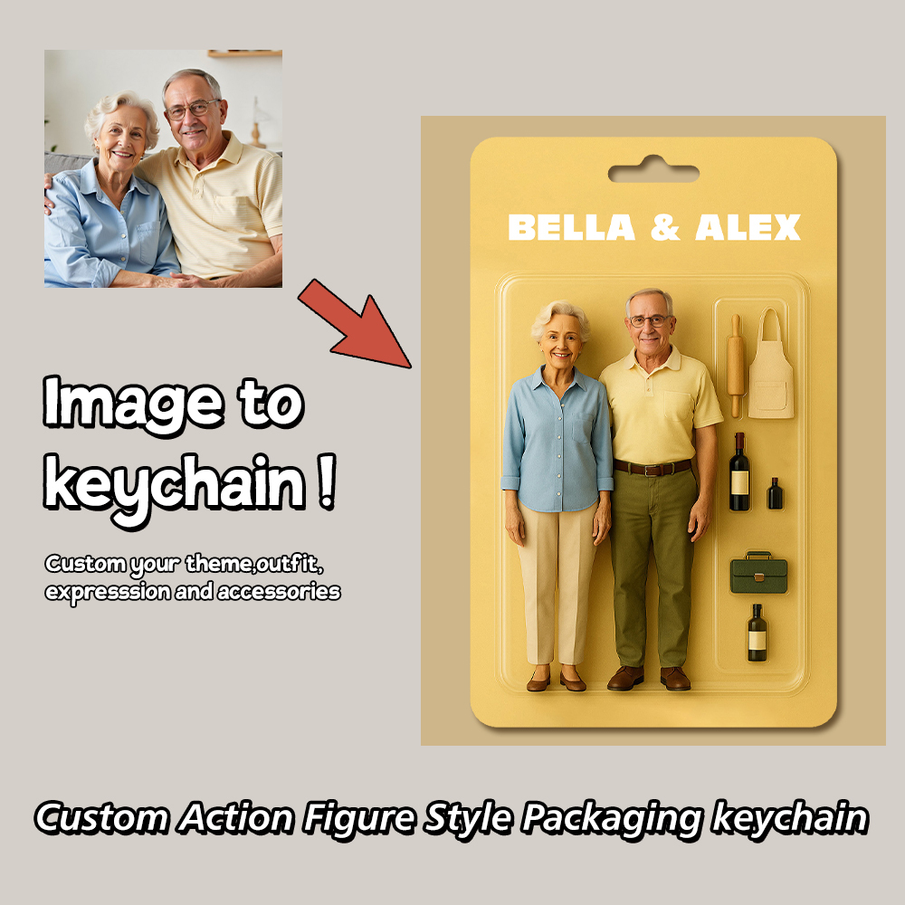 Custom Acrylic Keychain  Personalized Matching Keychains for Couple  Unique Gift Idea Double the Love - 