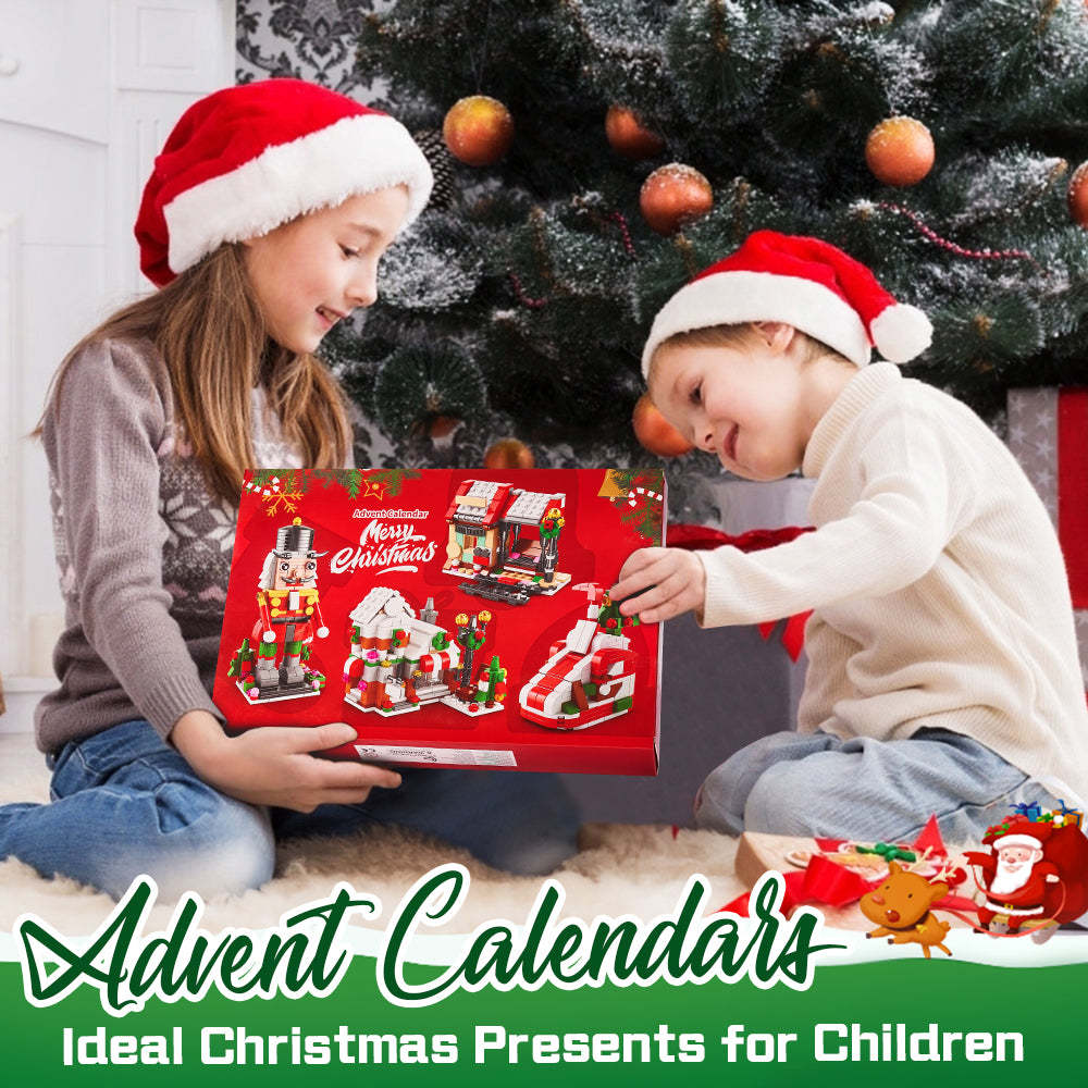 Christmas Brick Figures  Surprise Blind Box  24 Calendar Countdown Gift Box Nutcracker Brick Figures Blind Box - 